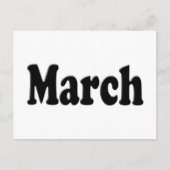 3月の文字 ポストカード (正面)
