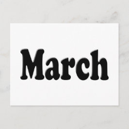 3月の文字 ポストカード