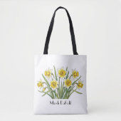 3月の水仙の花 トートバッグ (正面)