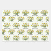 3月の水仙の花 ラッピングペーパーシート (正面)