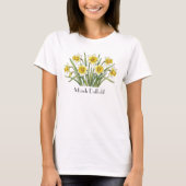 3月の水仙の花Tシャツ Tシャツ (正面)