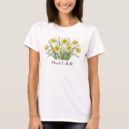 3月の水仙の花Tシャツ Tシャツ