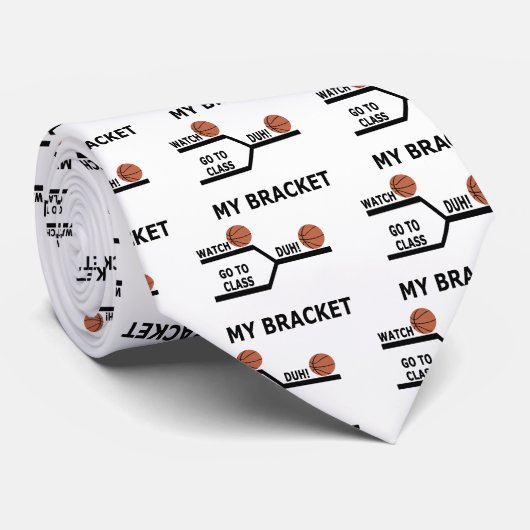 3月の狂気のバスケットボールおもしろいなブラケットのTシャツ ネクタイ (ロール)