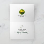 3月の素晴らしく黄色いラッパスイセンの誕生日 カード (内部)