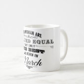 3月の誕生日のマグ コーヒーマグカップ (正面右)