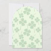 3月の誕生日ブルーとクローバー パーティー招待状 招待状 (裏面)