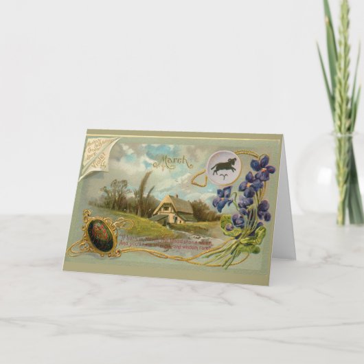 3月の誕生日 カード (正面)