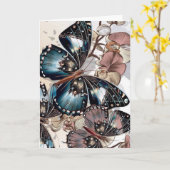 ***3月の誕生日***八チョウも同様に願います! カード (黄色い花)