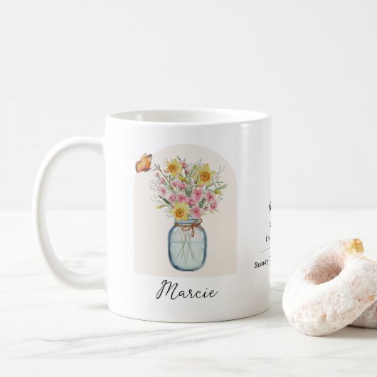 3月の誕生月フラワーマグ コーヒーマグカップ (ドーナツ)