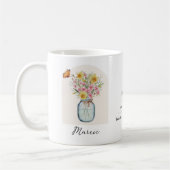 3月の誕生月フラワーマグ コーヒーマグカップ (左)