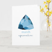 3月の誕生石アクアマリン カード (黄色い花)