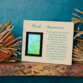 3月の誕生石アクアマリン フォトプラーク (側面)