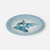 3月の誕生石龍：アクアマリン ペーパープレート (アングル)