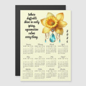 3月の誕生花と誕生石のカレンダー (正面/裏面)