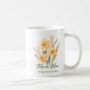 3月の誕生花にインスパイアされたママのラッピング コーヒーマグカップ
