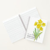 3月の誕生花ジャーナル 水仙の花 ノートブック (内部)