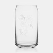 3月の誕生花 ダッフォディル オーダーメイド ガラス缶 (裏面)