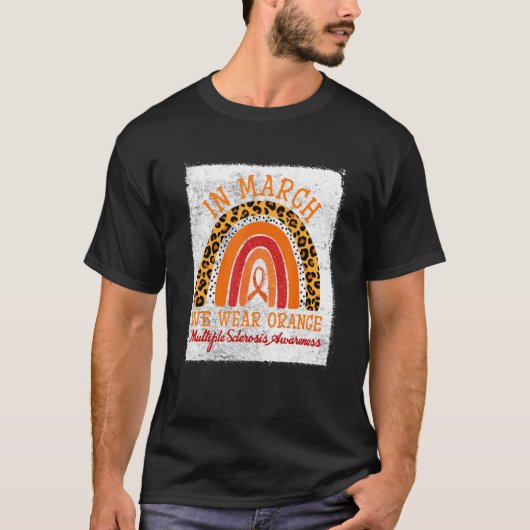 3月はオレンジ色の服を着て 多発性硬化症の啓発 Tシャツ (正面)
