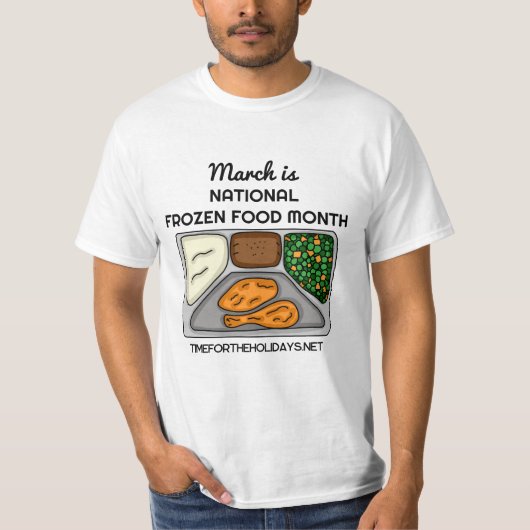 3月は凍っていNational Food Month Tシャツ (正面)