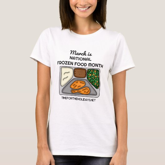 3月は凍っていNational Food Month Tシャツ (正面)