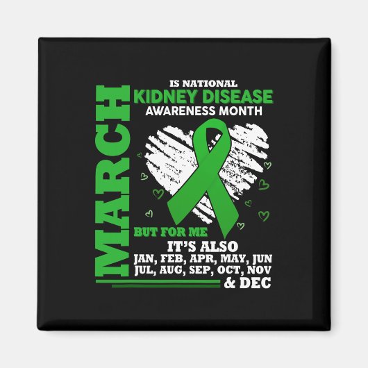 3月は国立腎臓病認識度月G マグネット (正面)