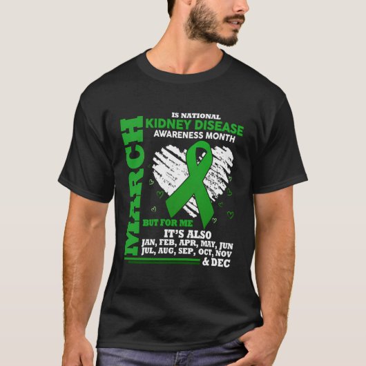 3月は国立腎臓病認識度月G Tシャツ (正面)