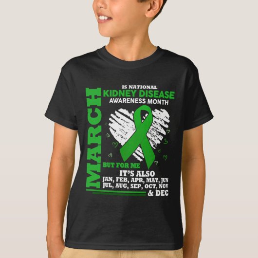 3月は国立腎臓病認識度月G Tシャツ (正面)