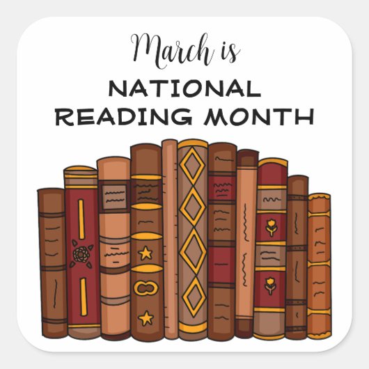 3月は国読の月 スクエアシール (正面)