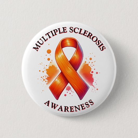 3月は多発性硬化症MS認識度月 缶バッジ (正面)