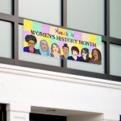 3月は女性の歴史月間 横断幕 (ビルの外側)