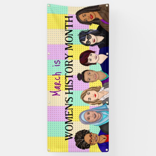 3月は女性の歴史月間 横断幕 (縦)