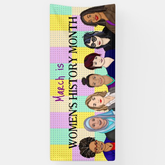 3月は女性の歴史月間 横断幕 (縦)