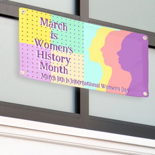 3月は女性の歴史月間 横断幕 (ビルの外側)