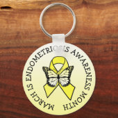 3月は子宮内膜症認識度月 キーホルダー (正面)