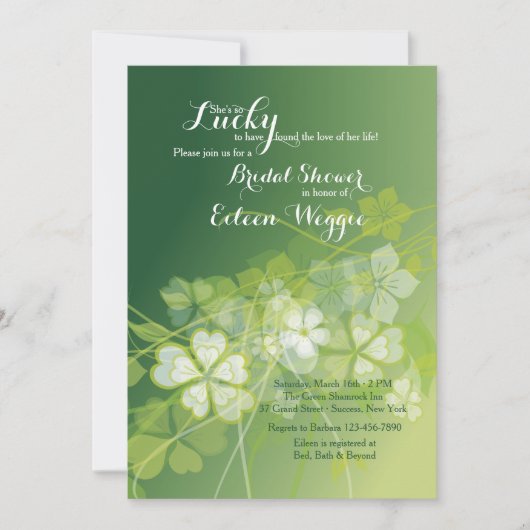 3月は招待状ブライダルシャワーの咲きます 招待状 (正面)