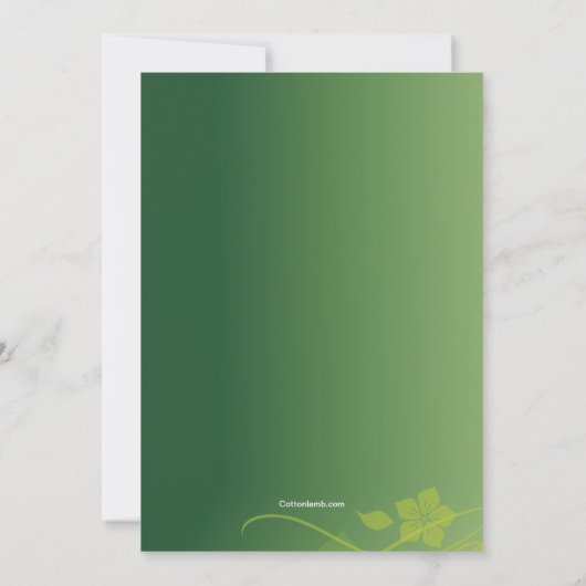 3月は招待状ブライダルシャワーの咲きます 招待状 (裏面)