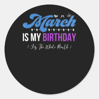 3月は私の誕生日は1月の全体 ラウンドシール