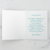 3月アクアマリン誕生石8.5x11誕生日 カード (内部)