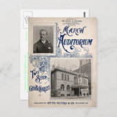 3月オーディトリウム音楽ホールボルチモアMD ポストカード (正面/裏面)