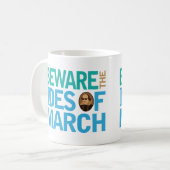 3月シェークスピアのIdesを用心して下さい コーヒーマグカップ (正面左)