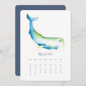 3月スタンドアローンカレンダーブルーホエールイベント メニュー (正面/裏面)