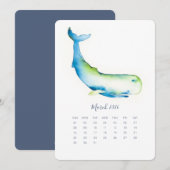 3月スタンドアローンカレンダーブルーホエールイベント メニュー (正面/裏面)