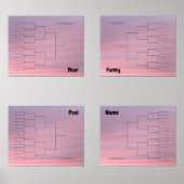 3月バスケットボール象限ブラケットピンククラウド (正面)