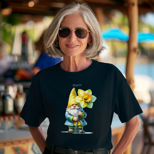 3月パーソナライズされた誕生月ガーデン格言 Tシャツ