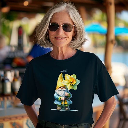 3月パーソナライズされた誕生月ガーデン格言 Tシャツ