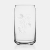 3月パーソナライズされた誕生月花水仙 ガラス缶 (裏面)