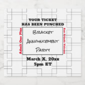 3月ブラケットバスケットボール発表パーティー ビールラベル (シングルラベル)