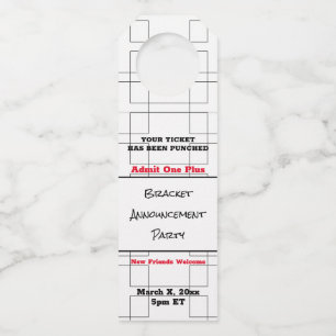 3月ブラケットバスケットボール発表パーティー ボトルネックタグ