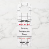 3月ブラケットバスケットボール発表パーティー ボトルネックタグ (正面)