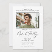 3月モダン2日写真卒業パーティー 招待状 (裏面)